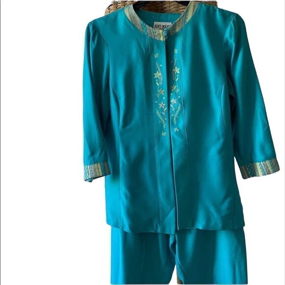 Nancy Bolin for City Girl VTG two piece jacket & Capri set size 10 - Picture 2 of 11